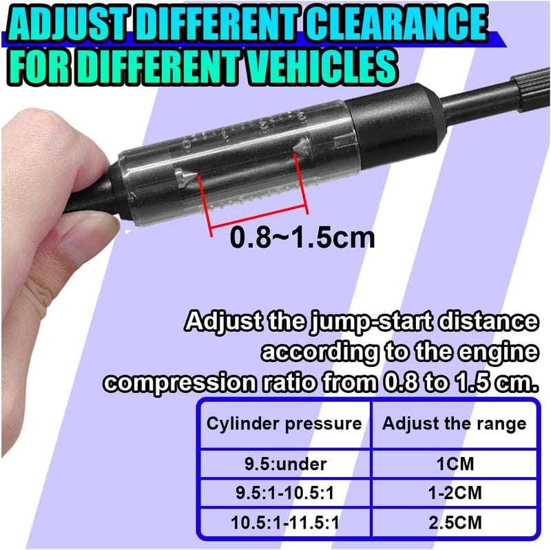 ZIMISI Car Spark Plug Tester, Adjustable Ignition Coil Tester Tool with Cable, Spark Plug Diagnostic Tool, Spark Detector Gauge, Automotive Ignition System Testers for Car, Motorcycle, SUV - Image 5